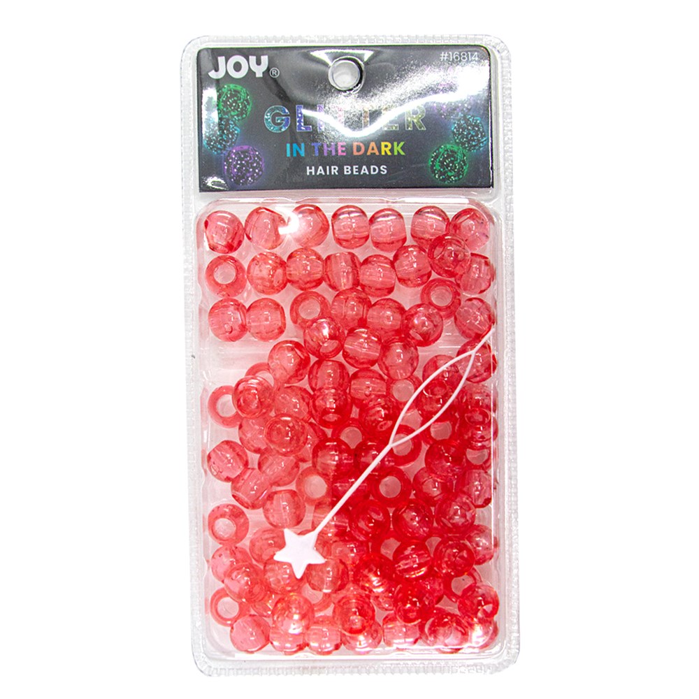 ANNIE Joy Glitter In the Dark Round Beads XL - Red