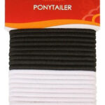 KIM & C 18pcs Ponytail Holder - Black and White