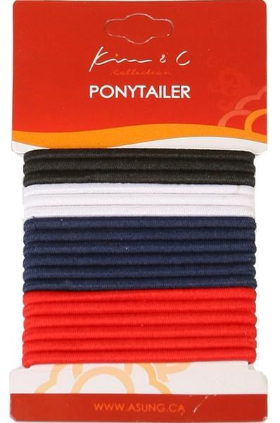 KIM & C 18pcs Ponytail Holder - 4 Colors Assorted