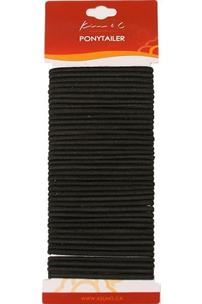 KIM & C 40pcs Ponytail Holders - Black