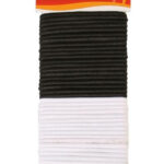 KIM & C 40pcs Ponytail Holders - Black and White