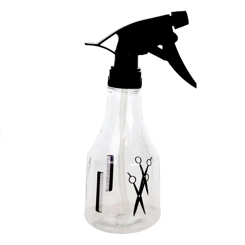 KIM & C Spray Bottle #Scissor & Comb Pattern - Clear / Medium