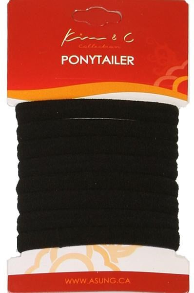 KIM & C 8pcs Ponytail Holders - Black