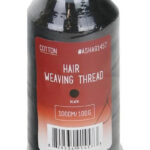 KIM & C Cotton Corn Style Weaving Thread (1000m/100g) - Black