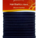 KIM & C Silicone Hair Elastic Ponytailers Black (10pcs)