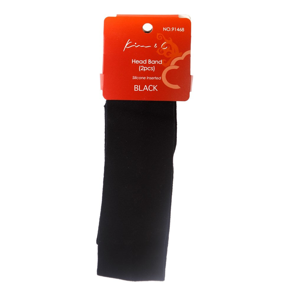 KIM & C Silicone Head Band (2pcs) - Black