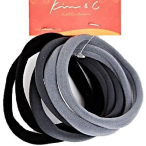 KIM & C 6pcs High Elastic Ponytailer - Gray Assorted