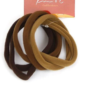 KIM & C 6pcs High Elastic Ponytailer - Brown Assorted