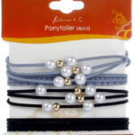 KIM & C 4pcs Hair Ponytailer - Black and Gray
