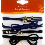 KIM & C 4pcs Hair Ponytailer - Black and Navy