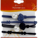 KIM & C 4pcs Hair Ponytailer - Black and Blue