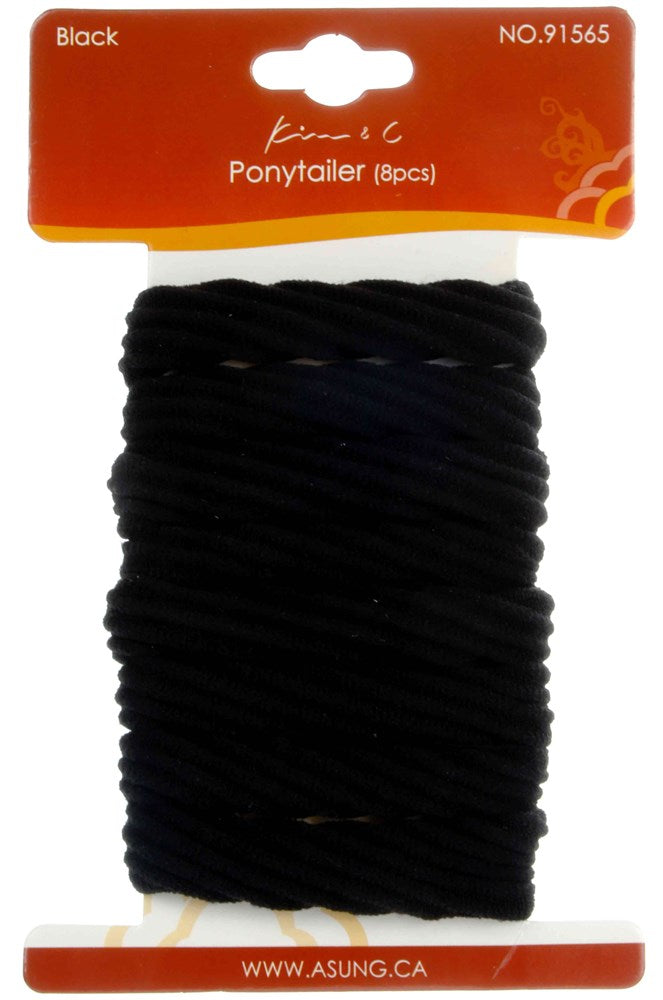 KIM & C 8pcs Hair Ponytailer [Patterned] - Black