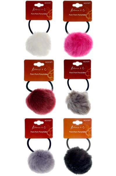 KIM & C Pom Pom Ponytailer Assorted - Assorted