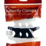 KIM & C 12pcs Butterfly Clamps (3inch) - Black and White
