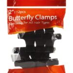 KIM & C 12pcs Butterfly Clamps (2inch) - Black