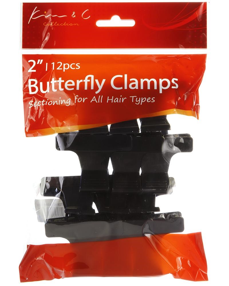 KIM & C 12pcs Butterfly Clamps (2inch) - Black