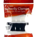 KIM & C 12pcs Butterfly Clamps (2inch) - Black and White