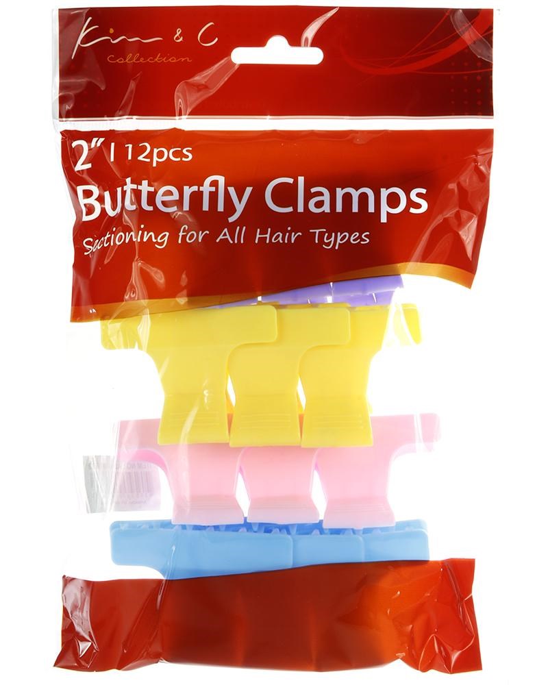 KIM & C 12pcs Butterfly Clamps (2inch) - Assorted