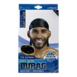 KIM & C Silky Satin Tie-Down Durag - Black