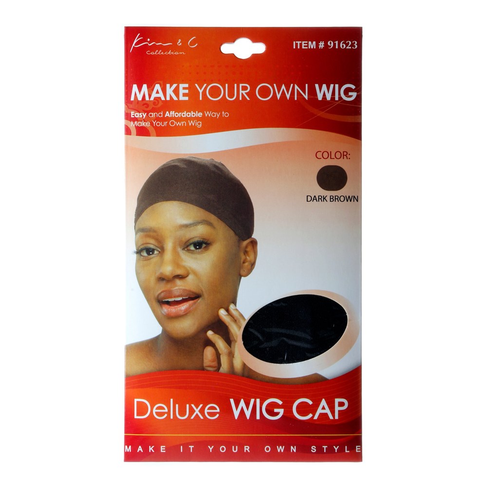 KIM & C Deluxe Wig Cap (2pcs) - Dark Brown