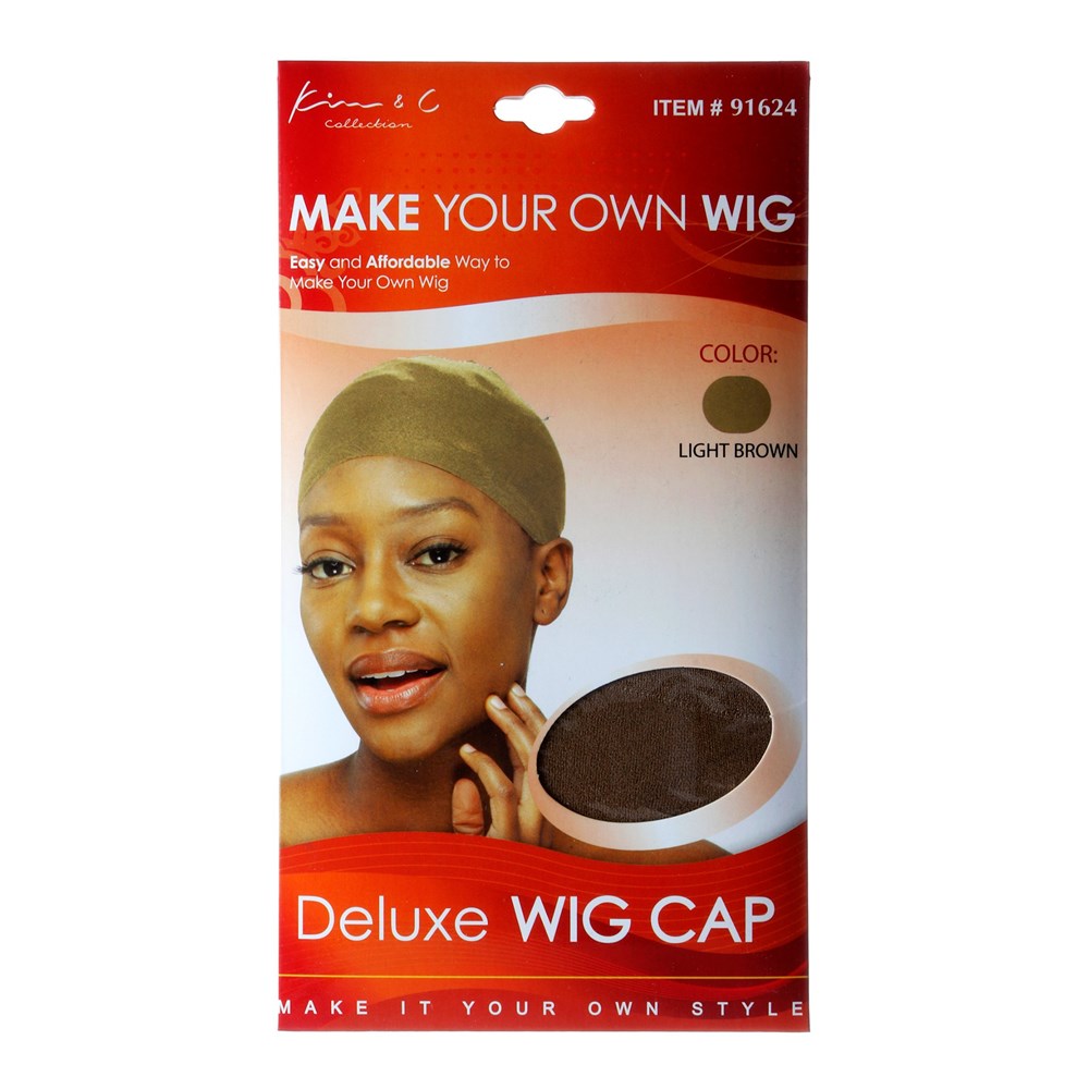 KIM & C Deluxe Wig Cap (2pcs) - Light Brown