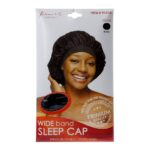 KIM & C Large Wide Band Sleep Cap - Black