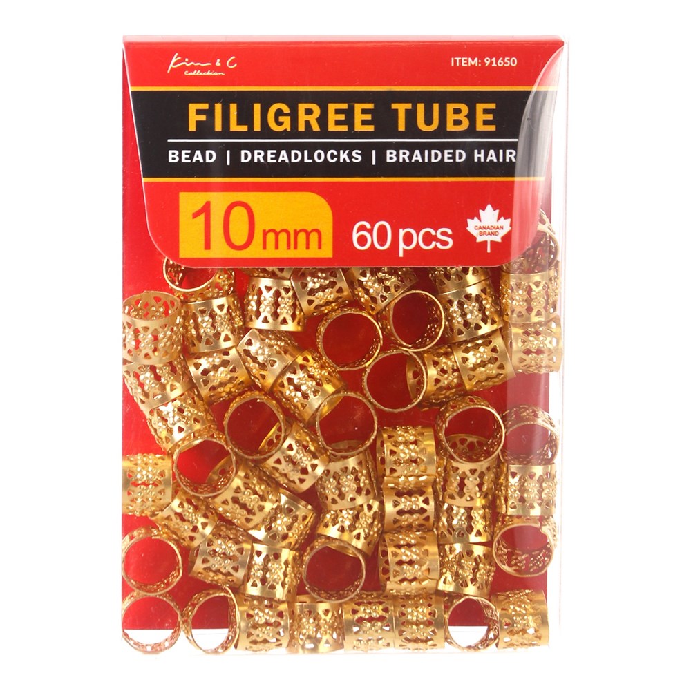 KIM & C Filigree Tube Gold - 10mm
