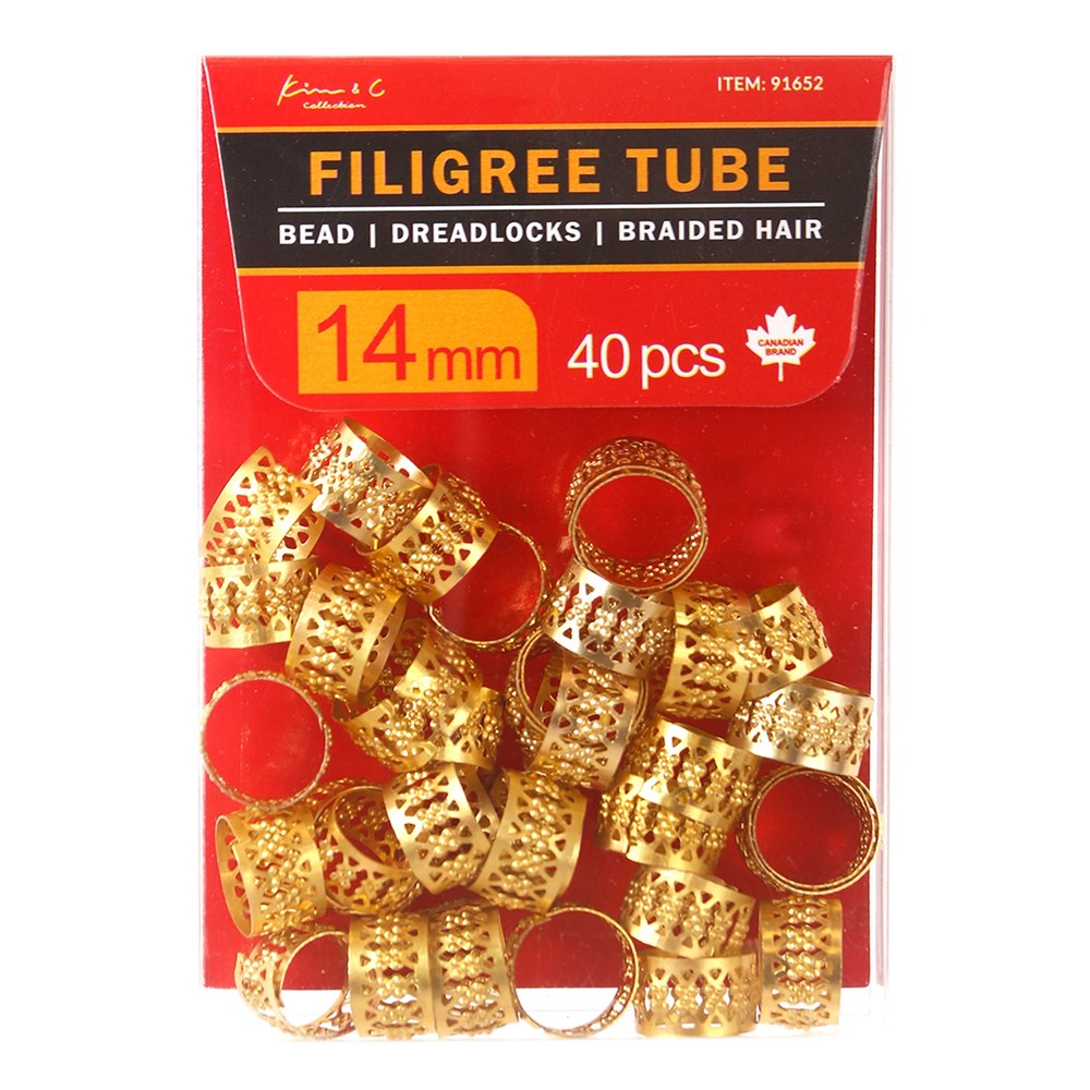 KIM & C Filigree Tube Gold - 14mm