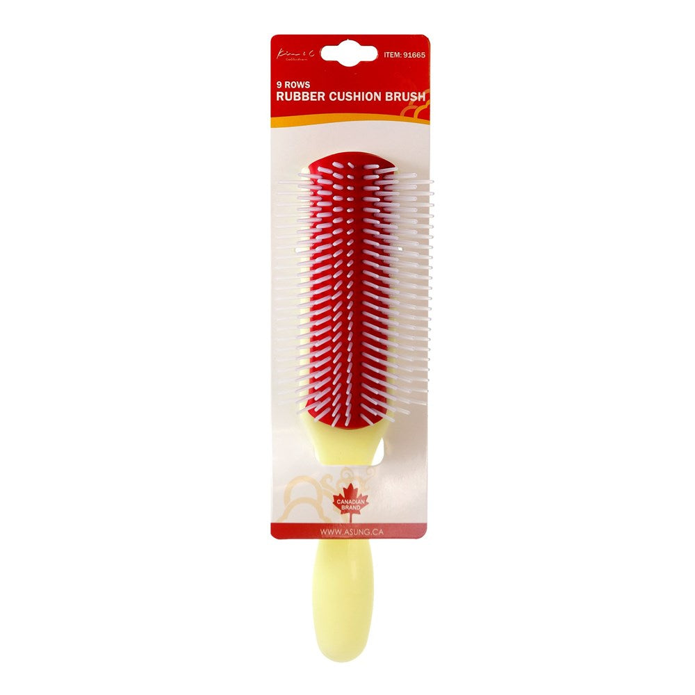 KIM & C Rubber Cushion Brush - 9 Rows