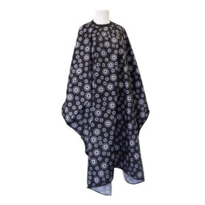 KIM & C High Quality Cutting Cape with Hook - Circle Pattern