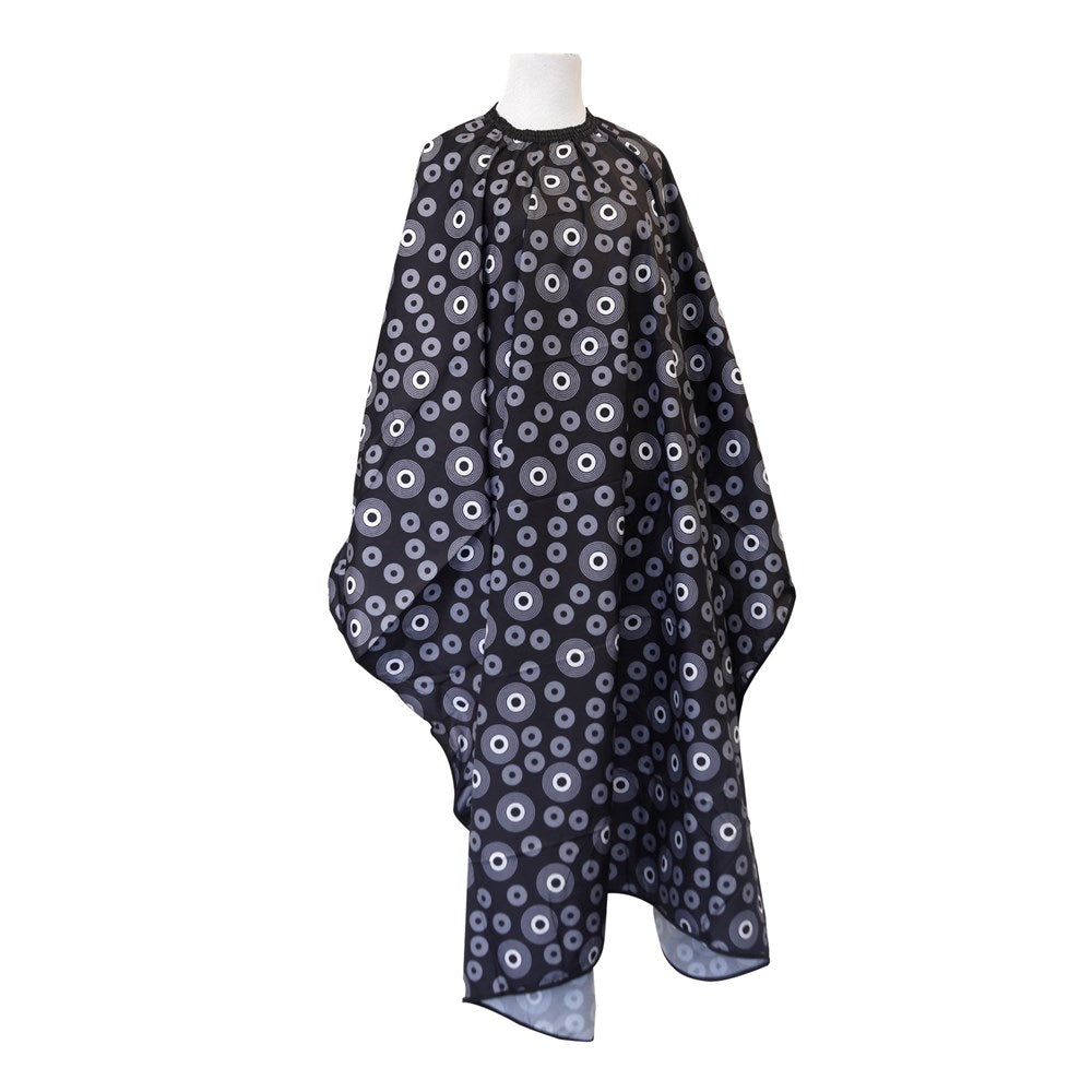 KIM & C High Quality Cutting Cape with Hook - Circle Pattern