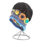 KIM & C Handmade Fashion Floral Net Hat - Black