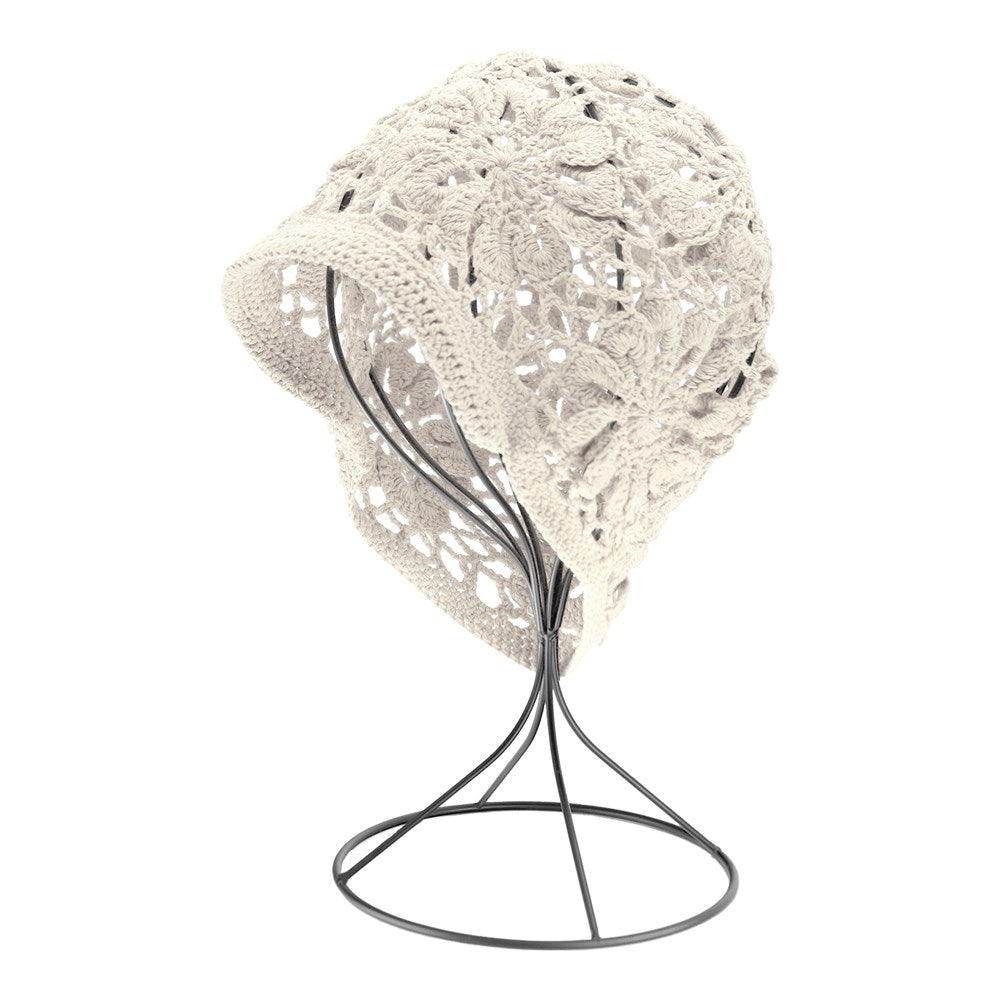 KIM & C Handmade Fashion Floral Design Hat - Beige