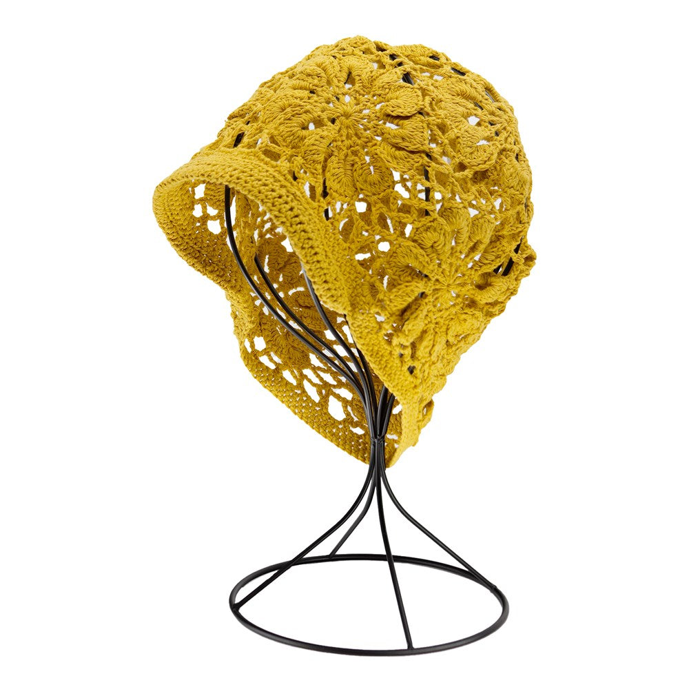 KIM & C Handmade Fashion Floral Design Hat - Yellow