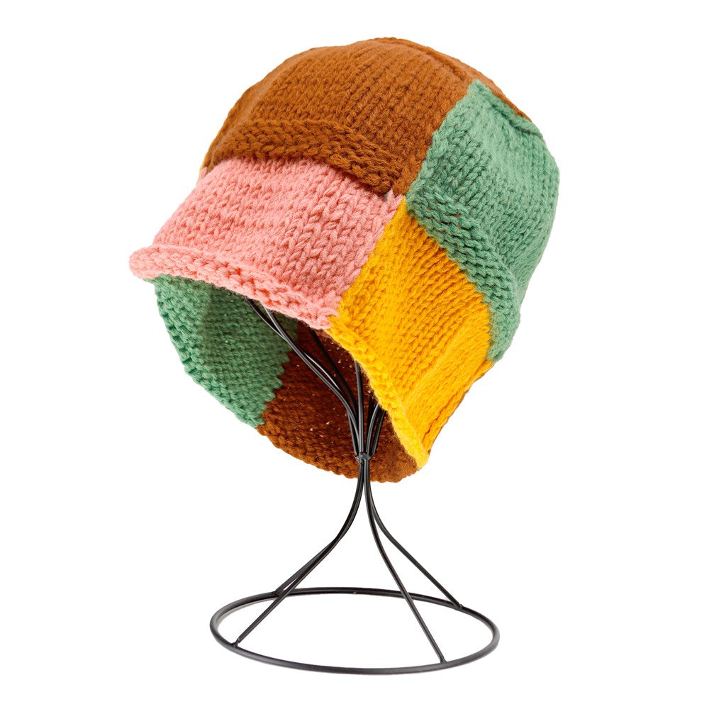 KIM & C Handmade Colourful Fashion Hat - Caramel