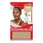 KIM & C Premium HD Stocking Wig Cap (2pcs) - Light Brown