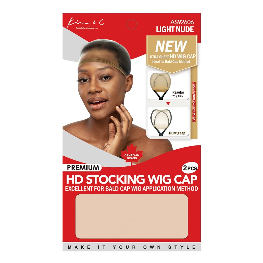 KIM & C Premium HD Stocking Wig Cap (2pcs) - Light Nude