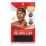 KIM & C Premium Run-Resistant HD Wig Cap (2pcs) - Dark Brown
