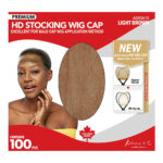 KIM & C Premium HD Stocking Wig Cap Bulk Pack (100pcs) - Light Brown