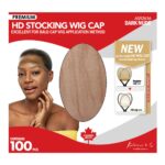 KIM & C Premium HD Stocking Wig Cap Bulk Pack (100pcs) - Dark Nude