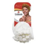 KIM & C Premium Pre-Knotted Turban - White