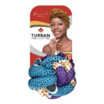 KIM & C Premium Pre-Knotted Turban with African Pattern - Pattern 3