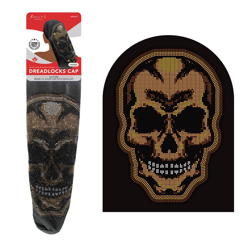 KIM & C Hot Fix DreadLocks Cap - Skull