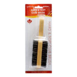KIM & C Natural Boar Bristle Wooden Brush - Hard and Soft / Club