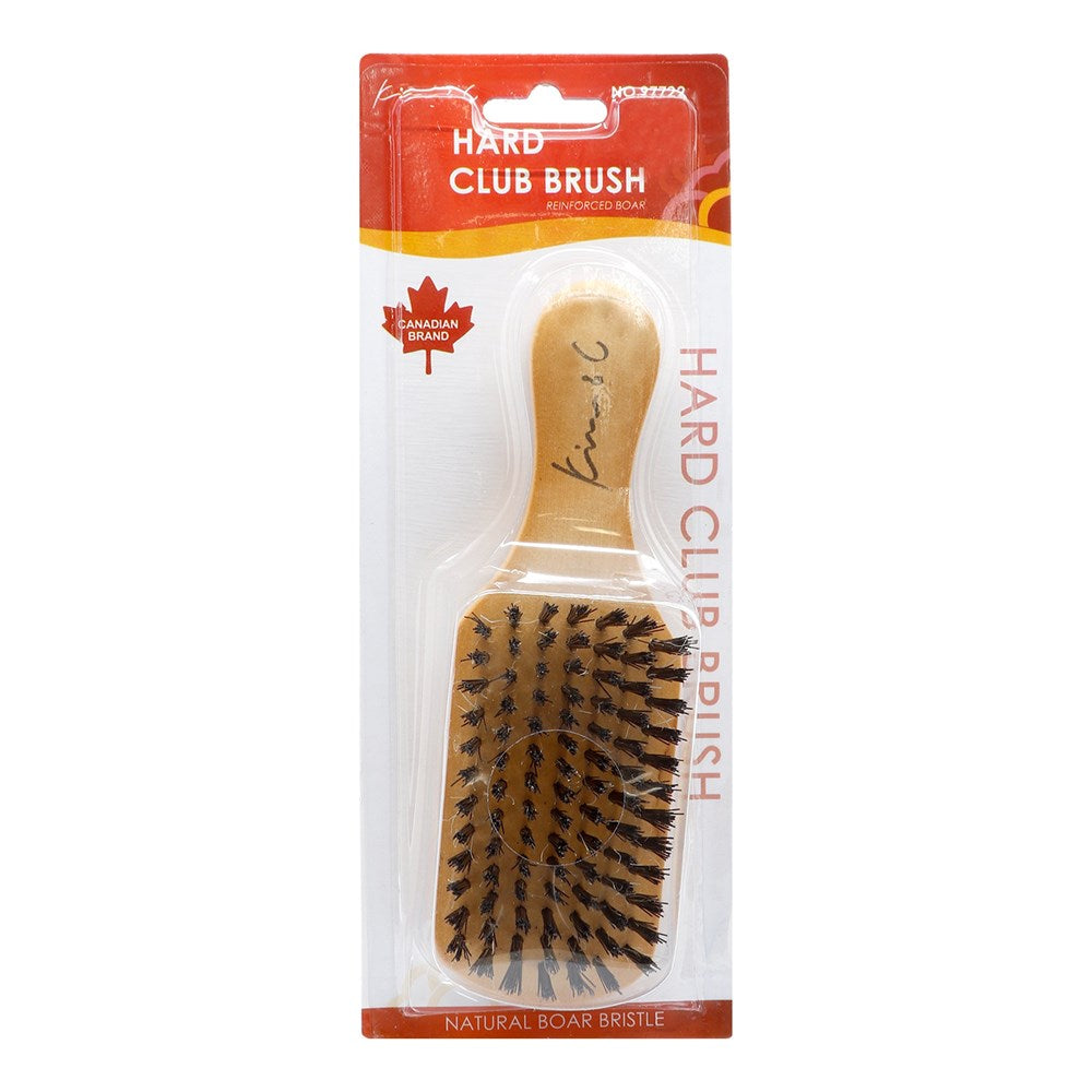 KIM & C Natural Boar Bristle Wooden Brush - Hard / Club