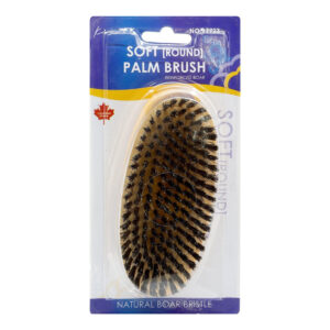 KIM & C Natural Boar Bristle Wooden Brush - Soft / Round Palm