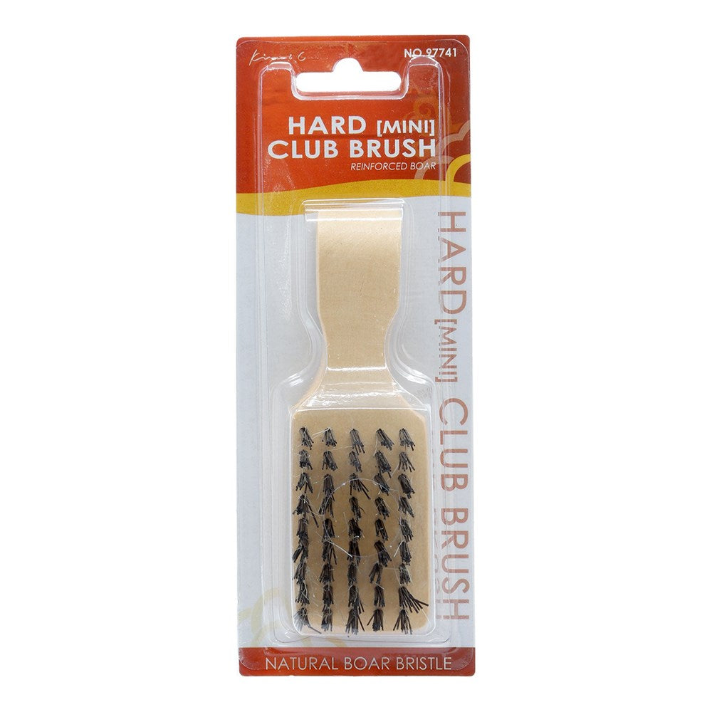 KIM & C Natural Boar Bristle Wooden Brush - Hard / Mini Club