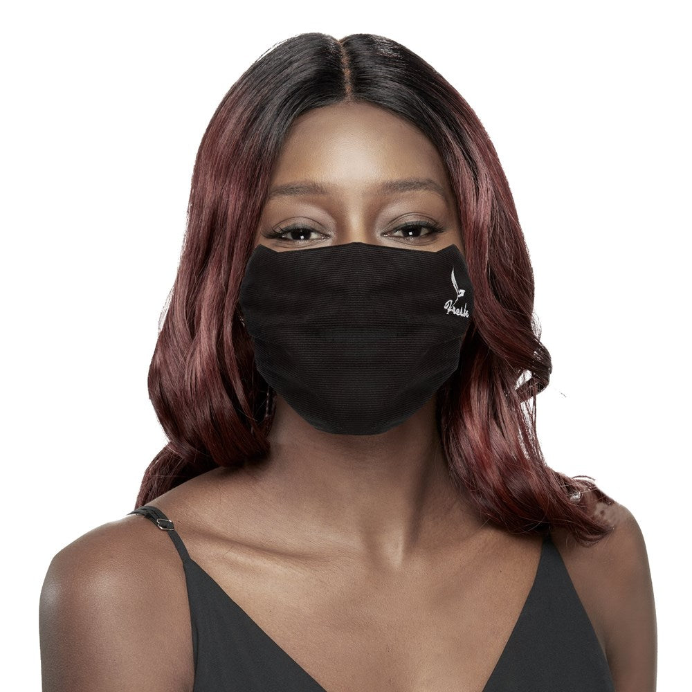 Fashion Corduroy Mask - Black