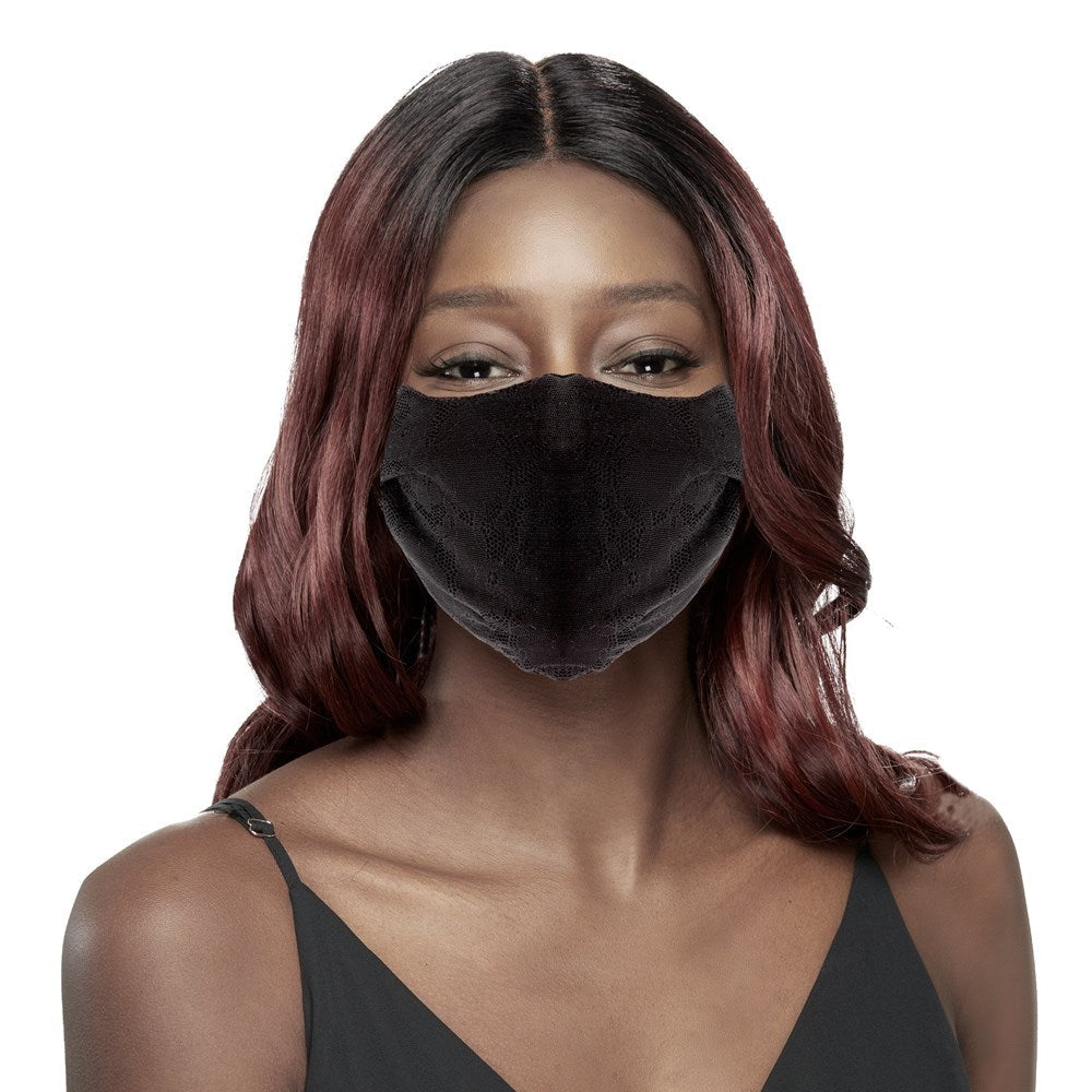 KIM & C Fashion Lace Mask - Black