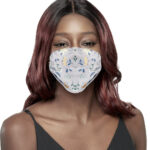 KIM & C Fashion Flower Patterned Mask - Blue